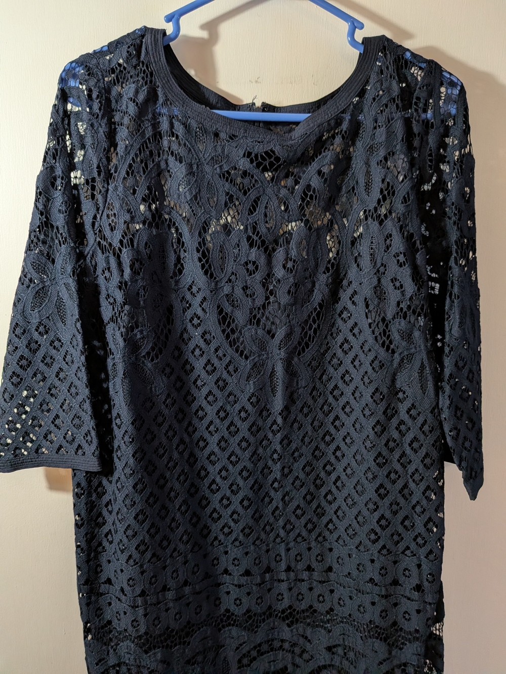 LOFT Navy Blue Lace Dress